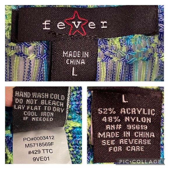 Mermaidcore Batwing Knit Top L Blue Retro Y2K 90s Whimsical Beach Summer‎ Vivid - Picture 5 of 8